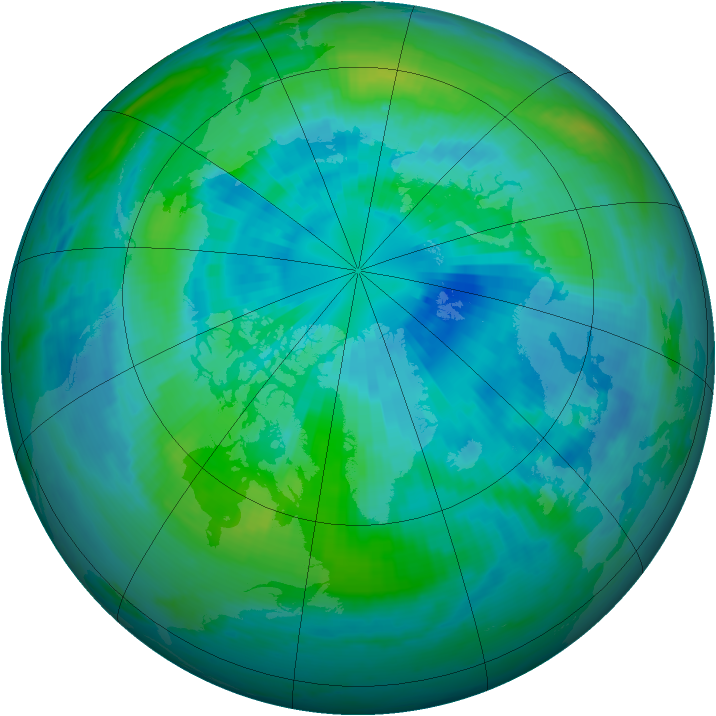 Arctic ozone map for 26 September 2000